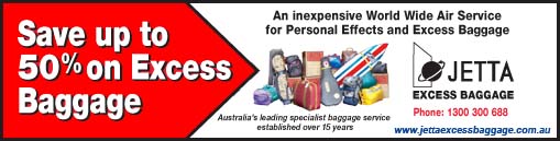 Save up to 50% on Excess Baggage. An inexpensive World Wide Air Service for Personal Effects and Excess Baggage